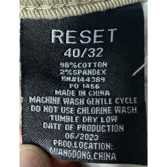 Reset Denim Men's Khaki Straight Leg Denim Jeans - Size 40x28.5 - Picture 7 of 7